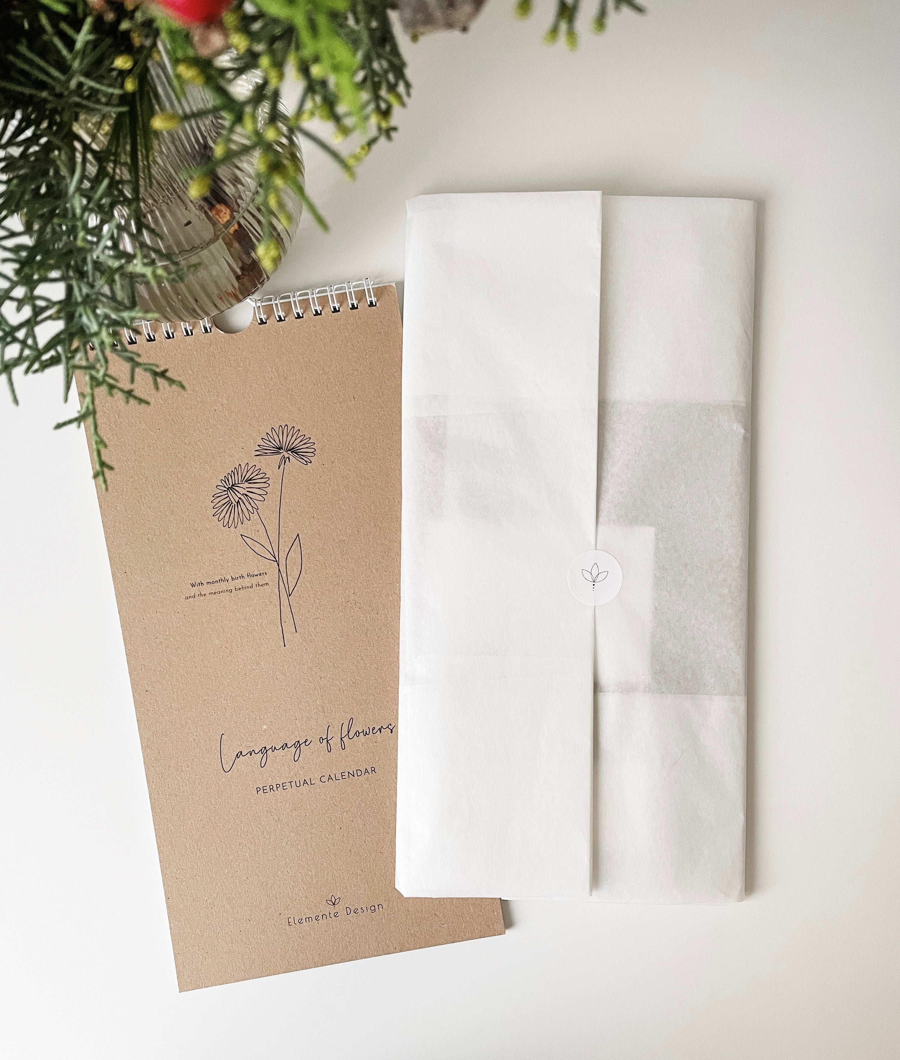 Perpetual wall calendar LANGUAGE OF FLOWERS