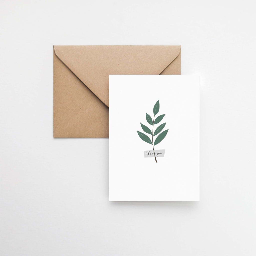 minimalist thank you greeting card elemente design