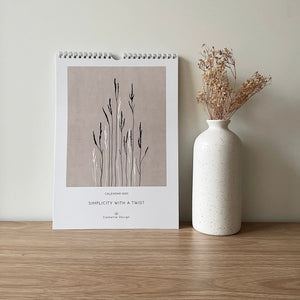 recycled illustrated calendar 2025 simplicity with a twist elemente design