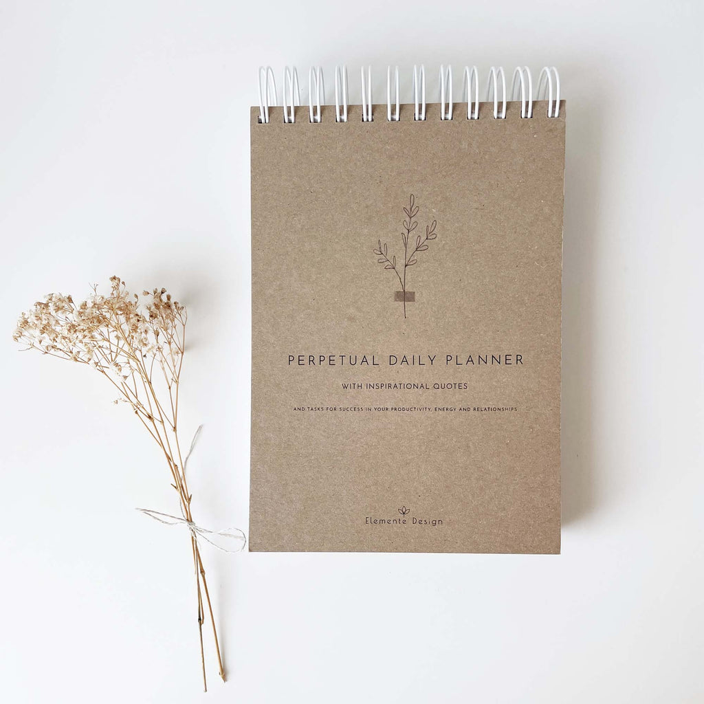 Undated Daily Planner for Achieving Goals and Productivity