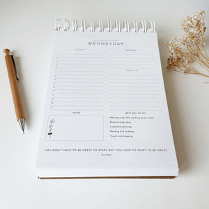 Undated Daily Planner for Achieving Goals and Productivity
