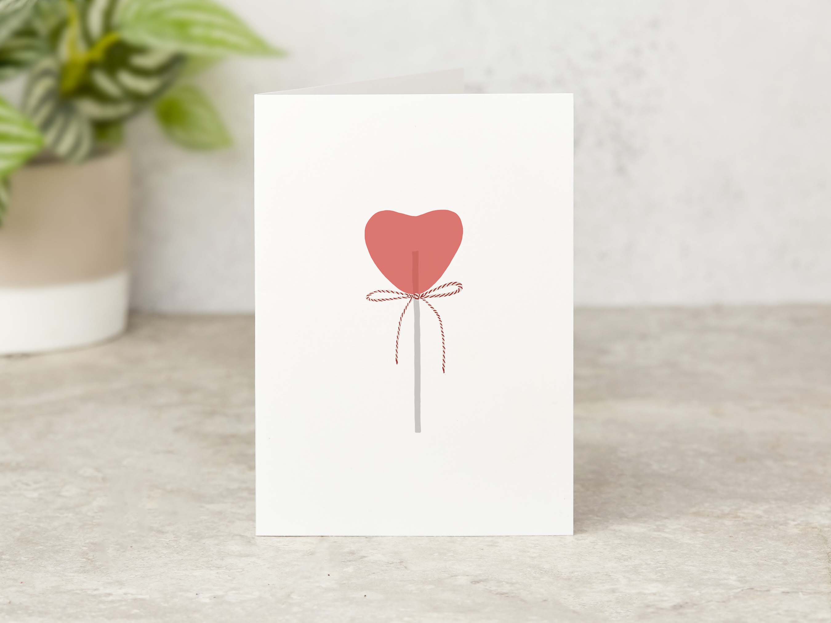 modern valentine's day greeting card love lollypop elemente design