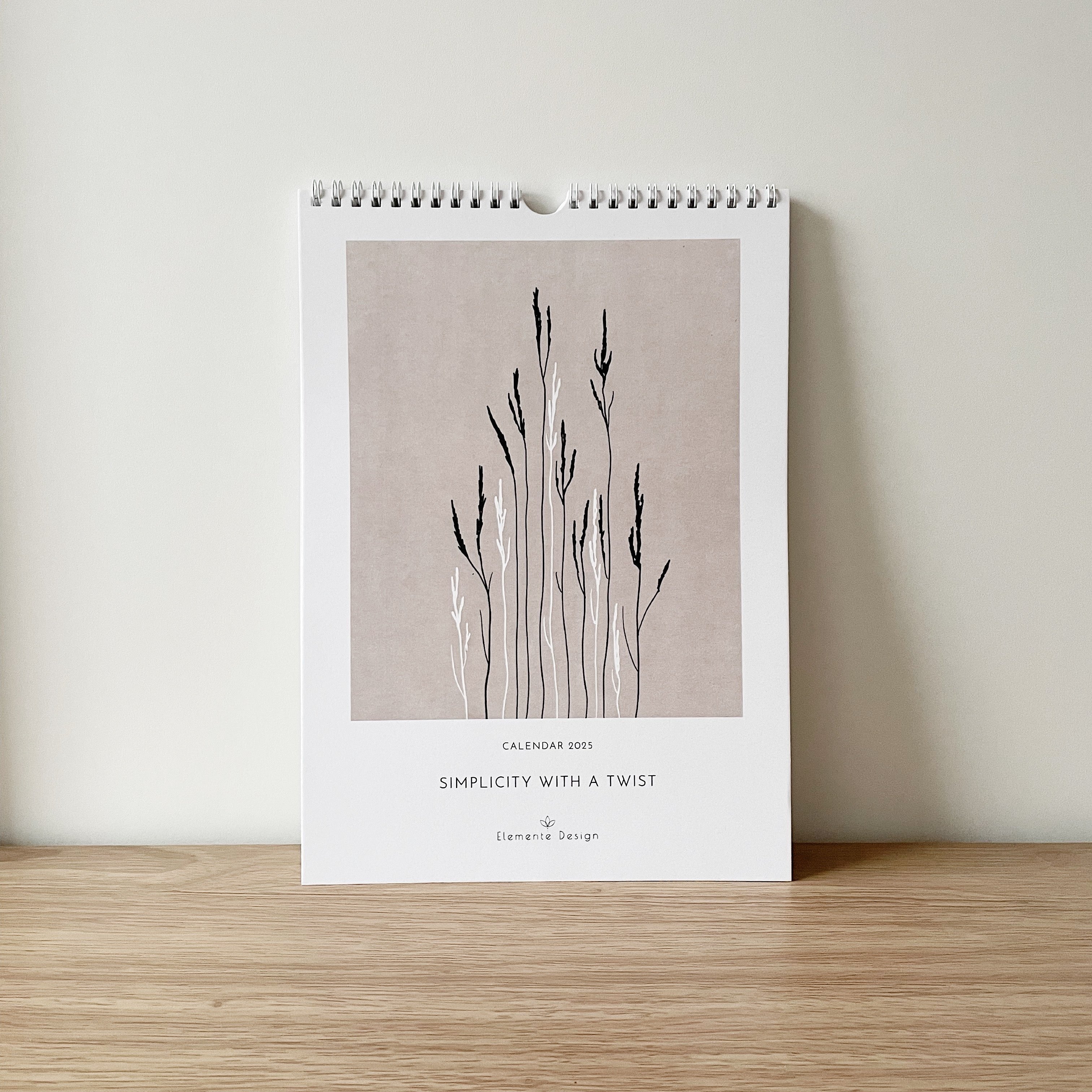 minimalist calendar 2025 simplicity with a twist elemente design