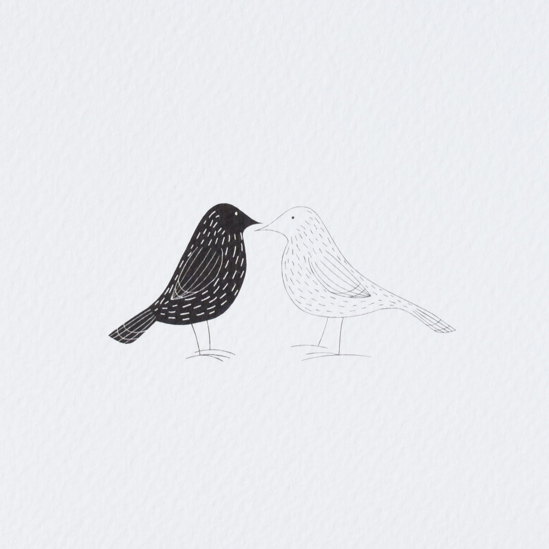 Two birds greeting card