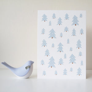 Minimalist now trees Christmas card elemente design