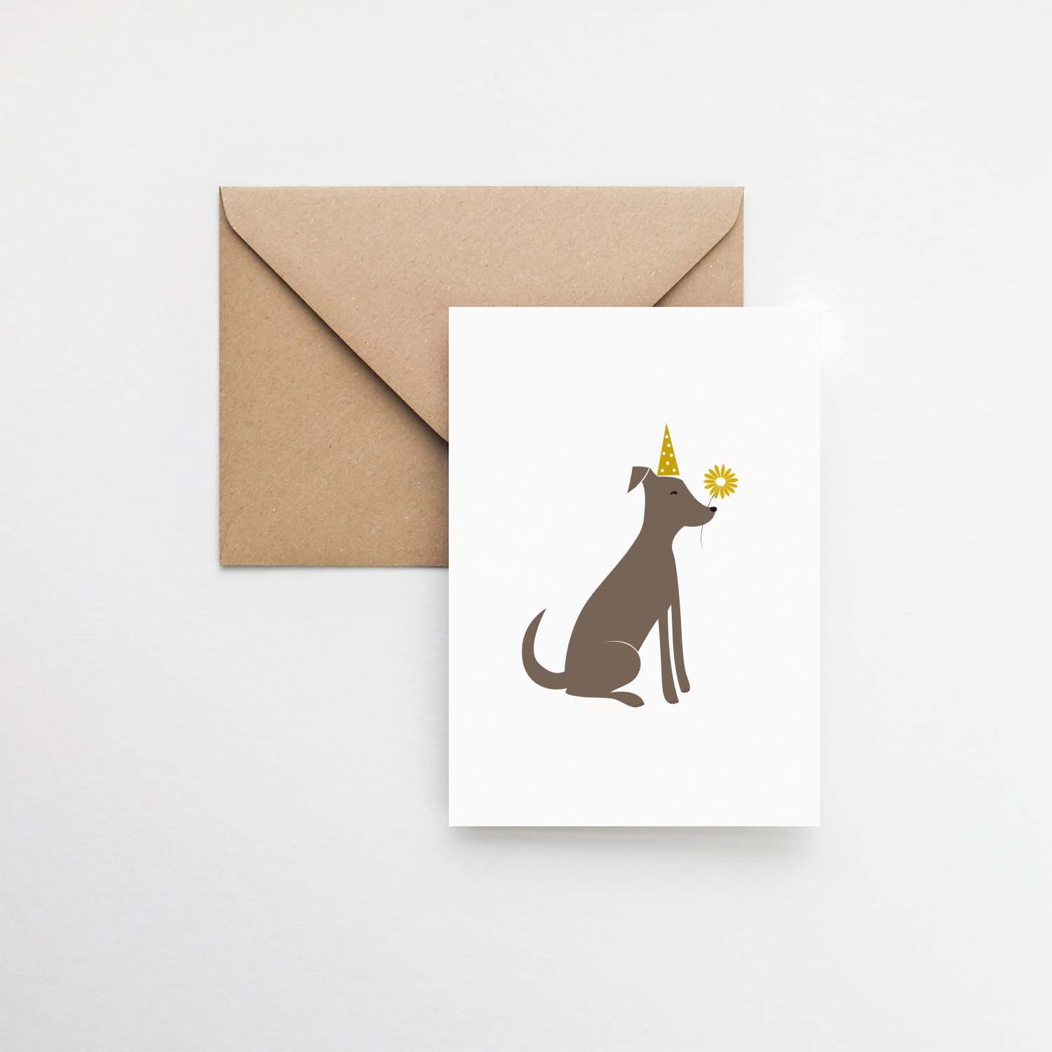 illustrated dog greeting card elemente design