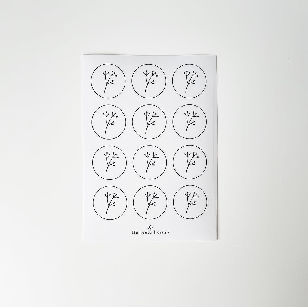 12 minimalist decorative stickers