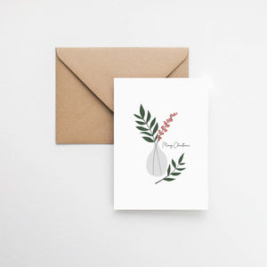 Christmas berries greeting card elemente design