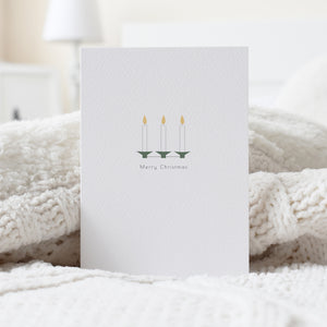 Christmas candles greeting card elemente design