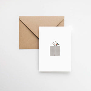 minimalist Christmas gift greeting card elemente design