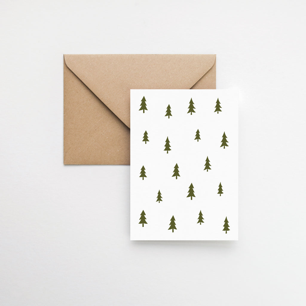 Classic Christmas trees pattern Christmas cards elemente design