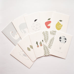 minimalist modern Everyday greeting card pack of 10 elemente design