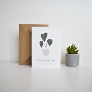 plants make people happy greeting card Elemente Design