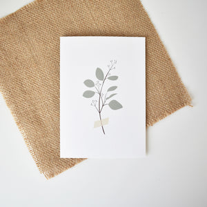 Eucalyptus branch botanical greeting card Elemente Design 