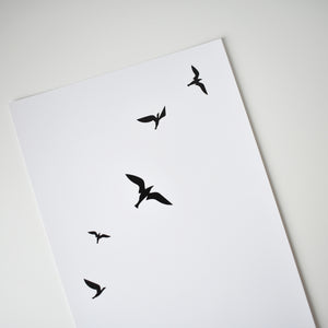 Scandinavian design poster black birds Elemente Design 