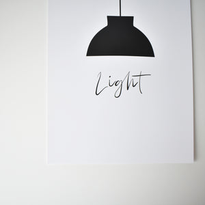 Light lamp poster art print Elemente Design 
