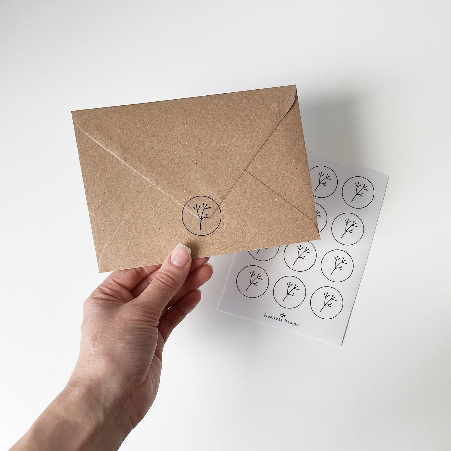 Decorative envelope stickers elemente design