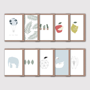 minimalist modern Everyday greeting card pack of 10 elemente design