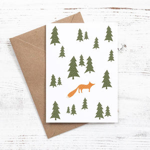 Wild fox Christmas card