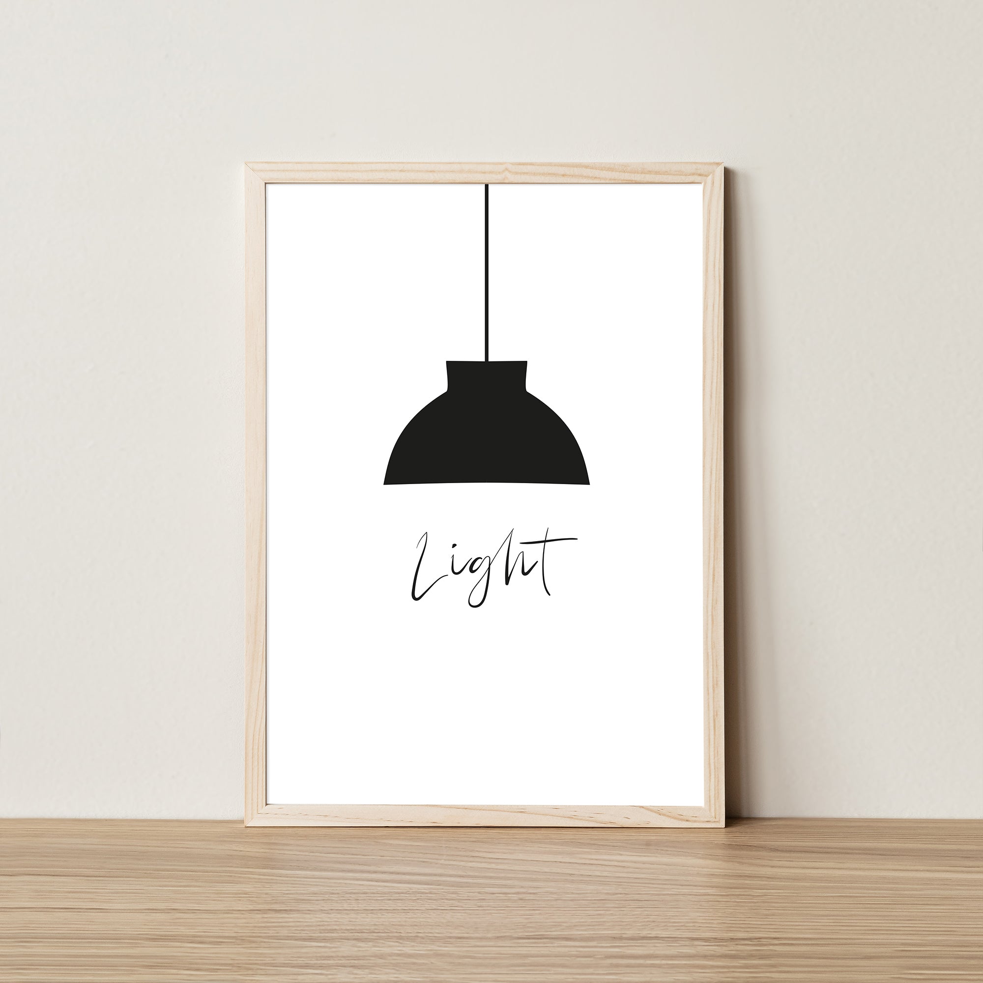 Scandinavian lamp poster art print Elemente Design 