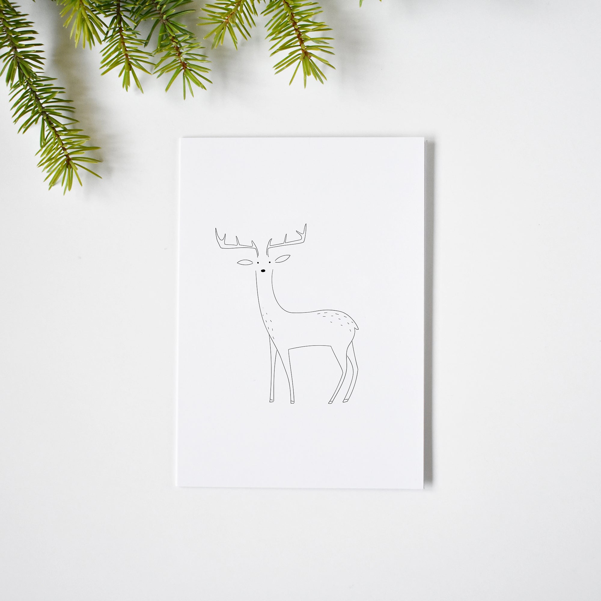 deer Christmas card elemente design