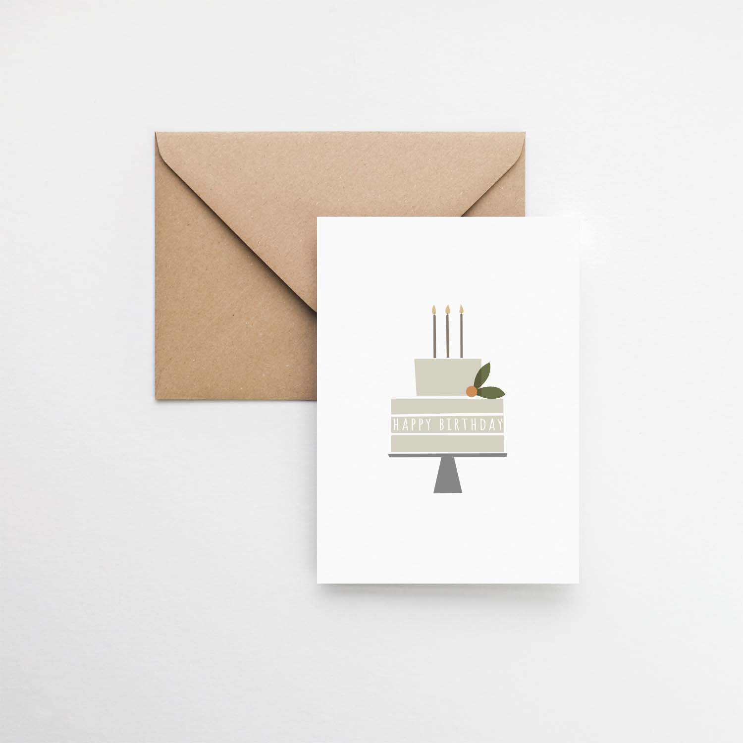 illustrated birthday cake greeting card Elemente Design