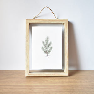 pine branch minimalist Christmas card elemente design Christmas framed art