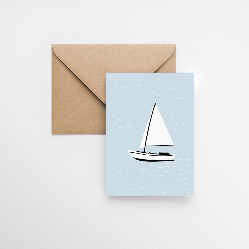 sailboat greeting card