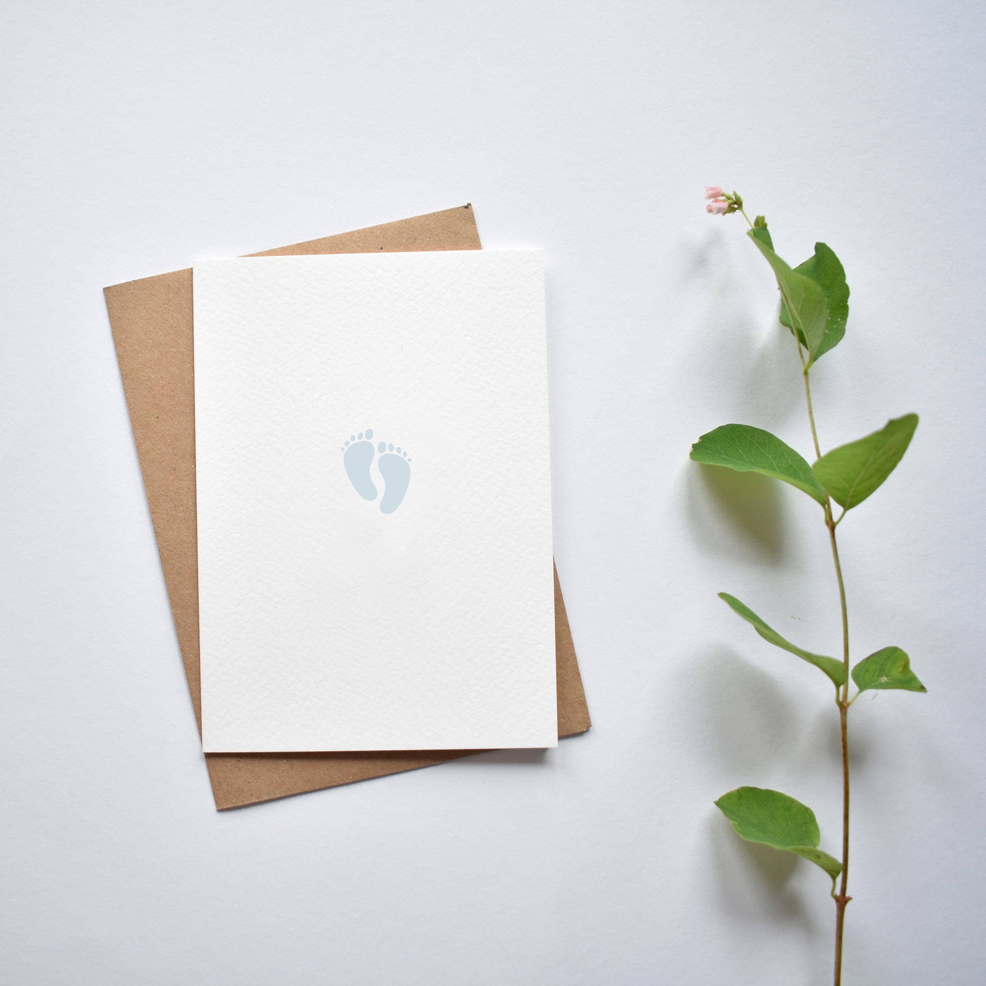 hello baby boy minimalistic greeting card elemente design