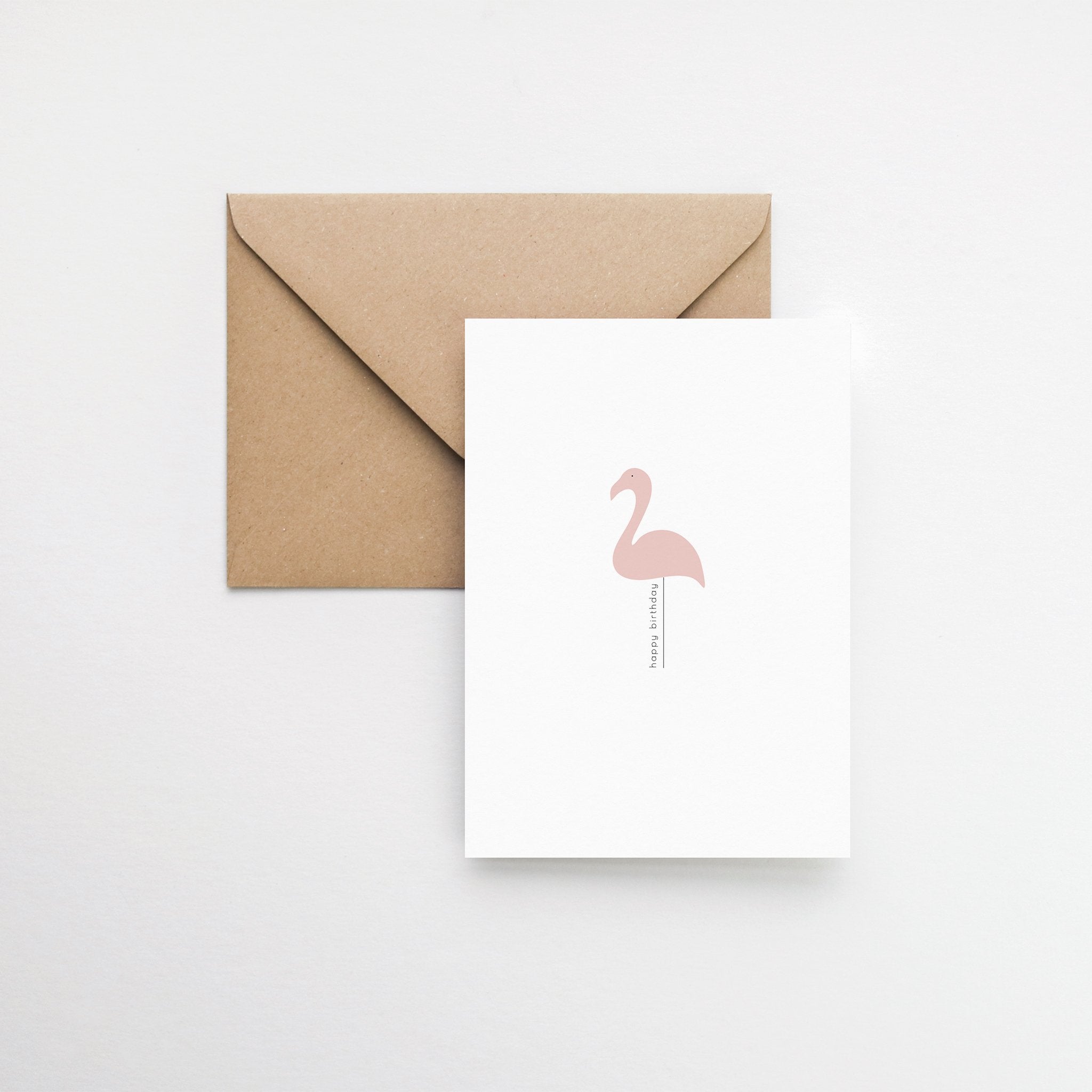 Flamingo birthday card