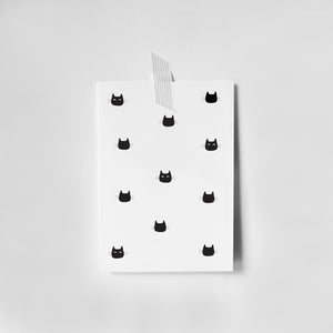 black cats pattern greeting card elemente design