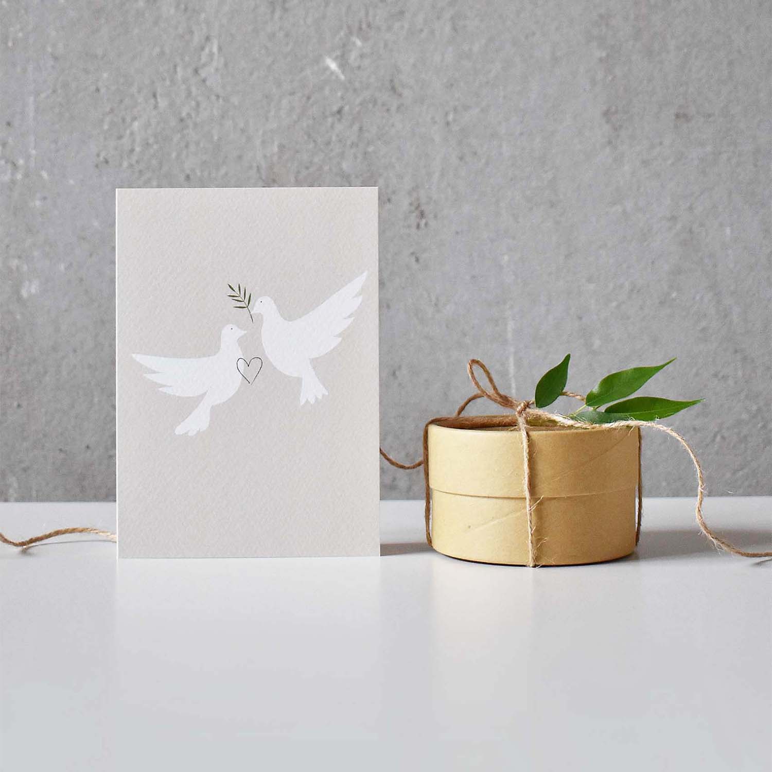 two doves wedding greeting card Elemente Design
