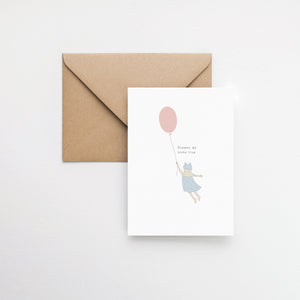 Dreaming girl birthday card