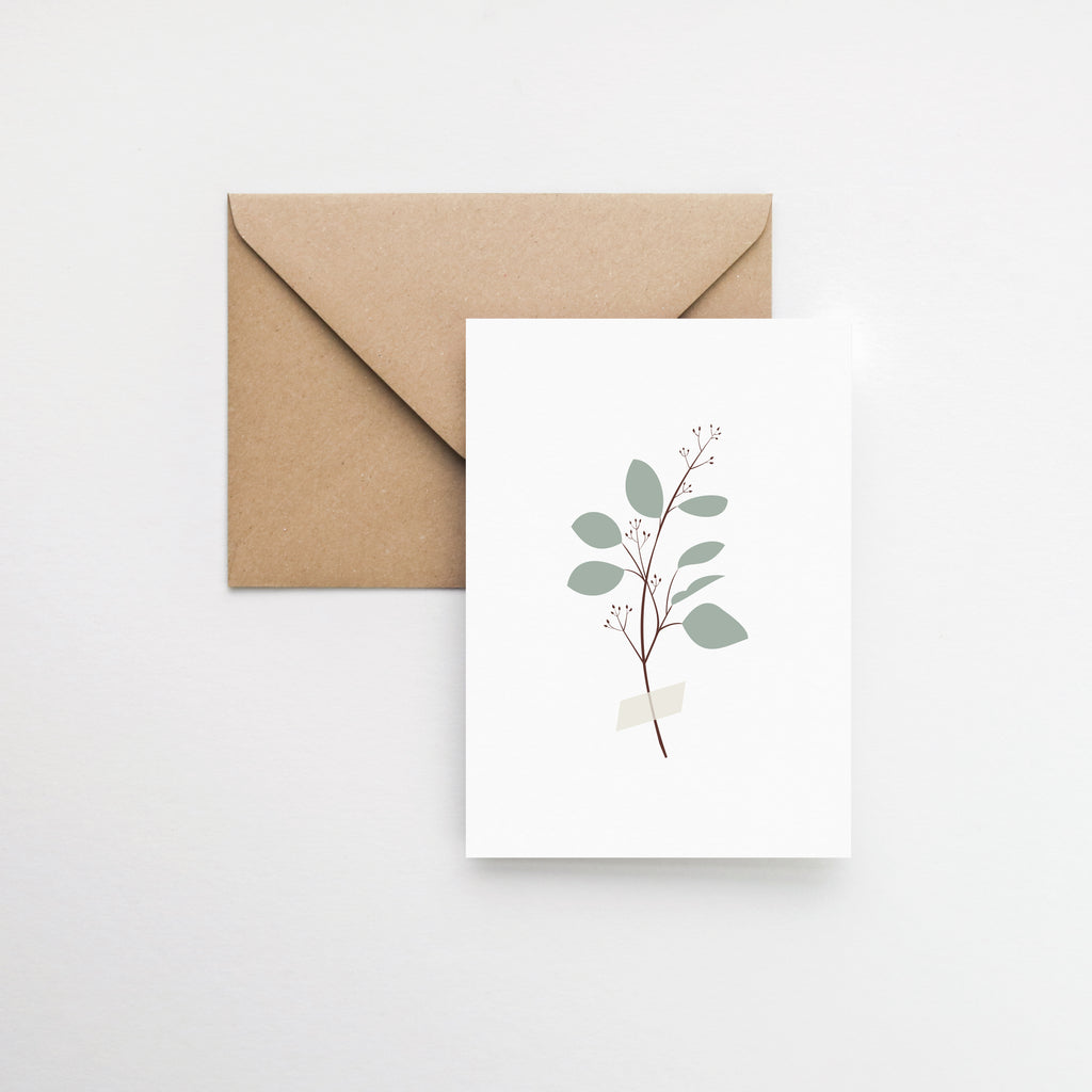 sprig of eucalyptus greeting card elemente design