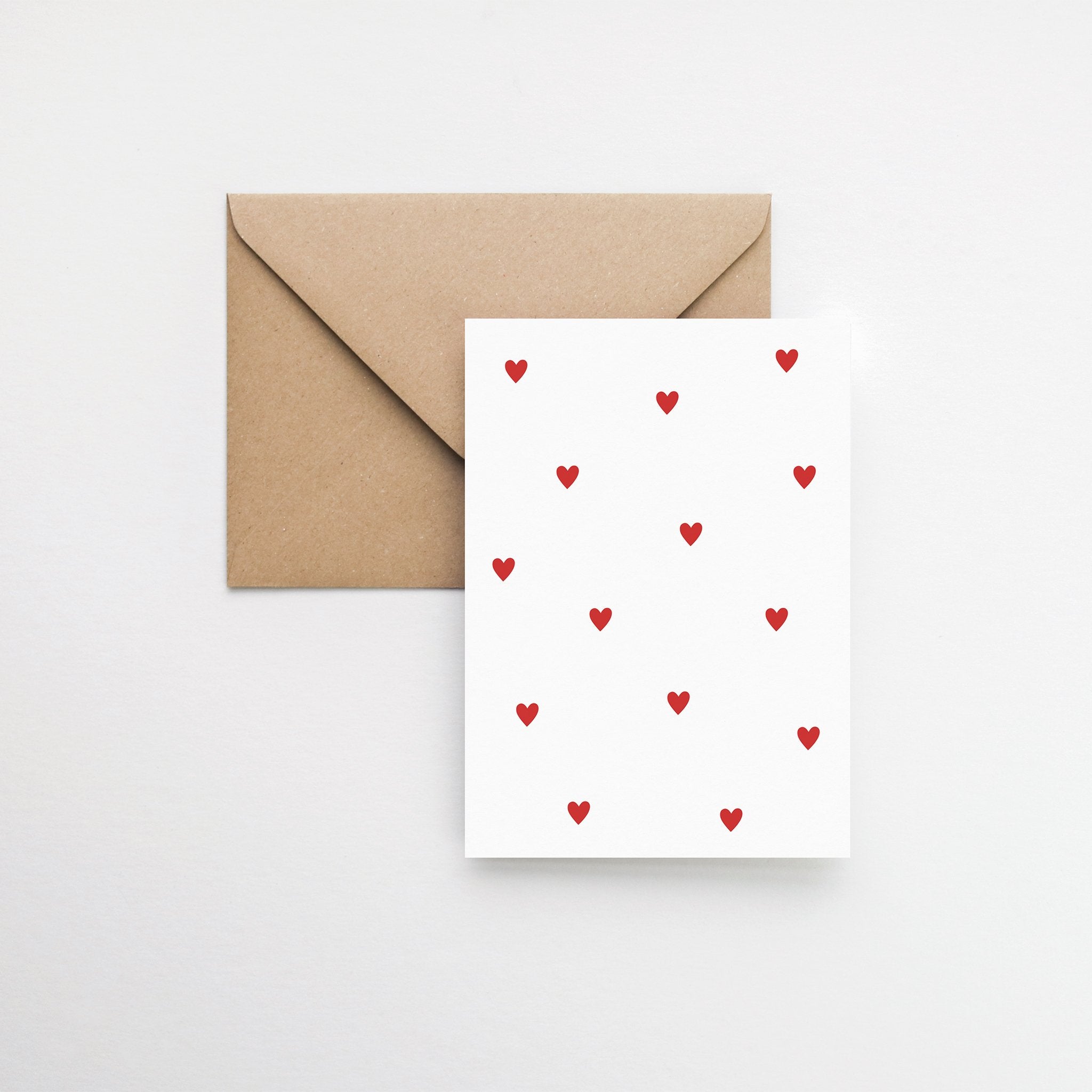 Heart pattern minimalist greeting card