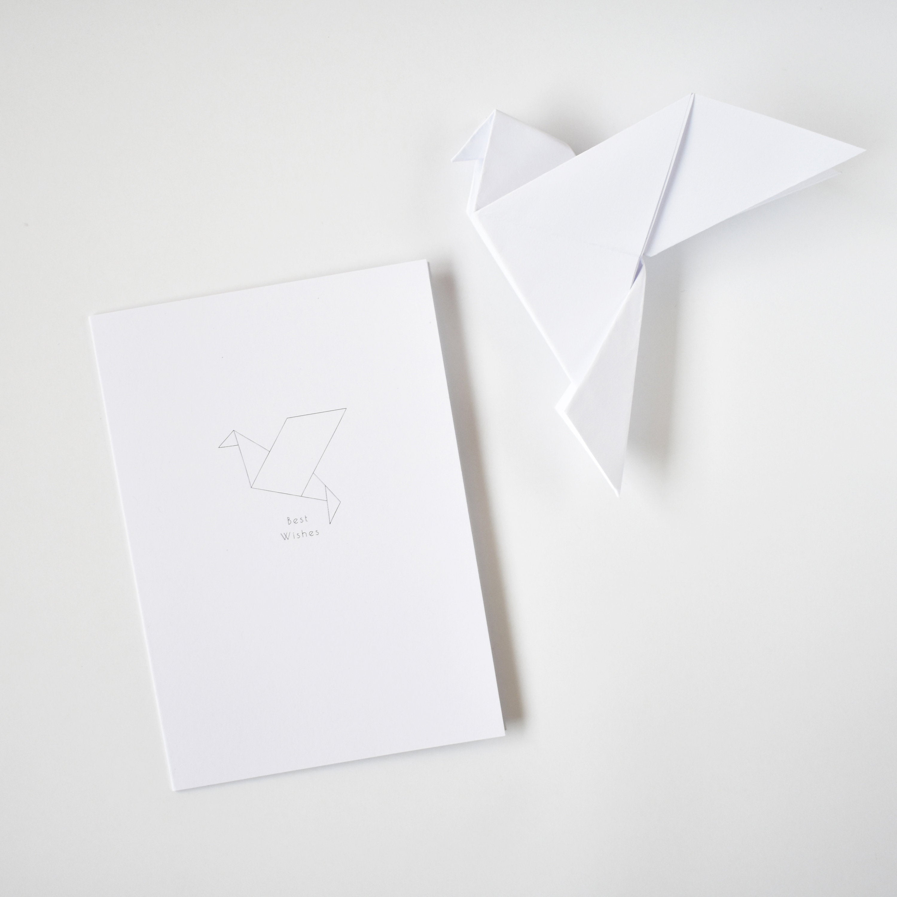 Origami bird card