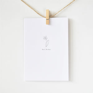 minimalist flower card