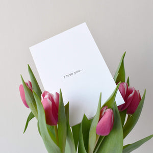 Love text greeting card