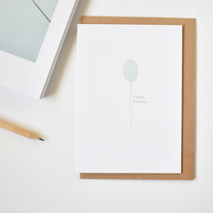 minimalist balloon birthday card elemente design