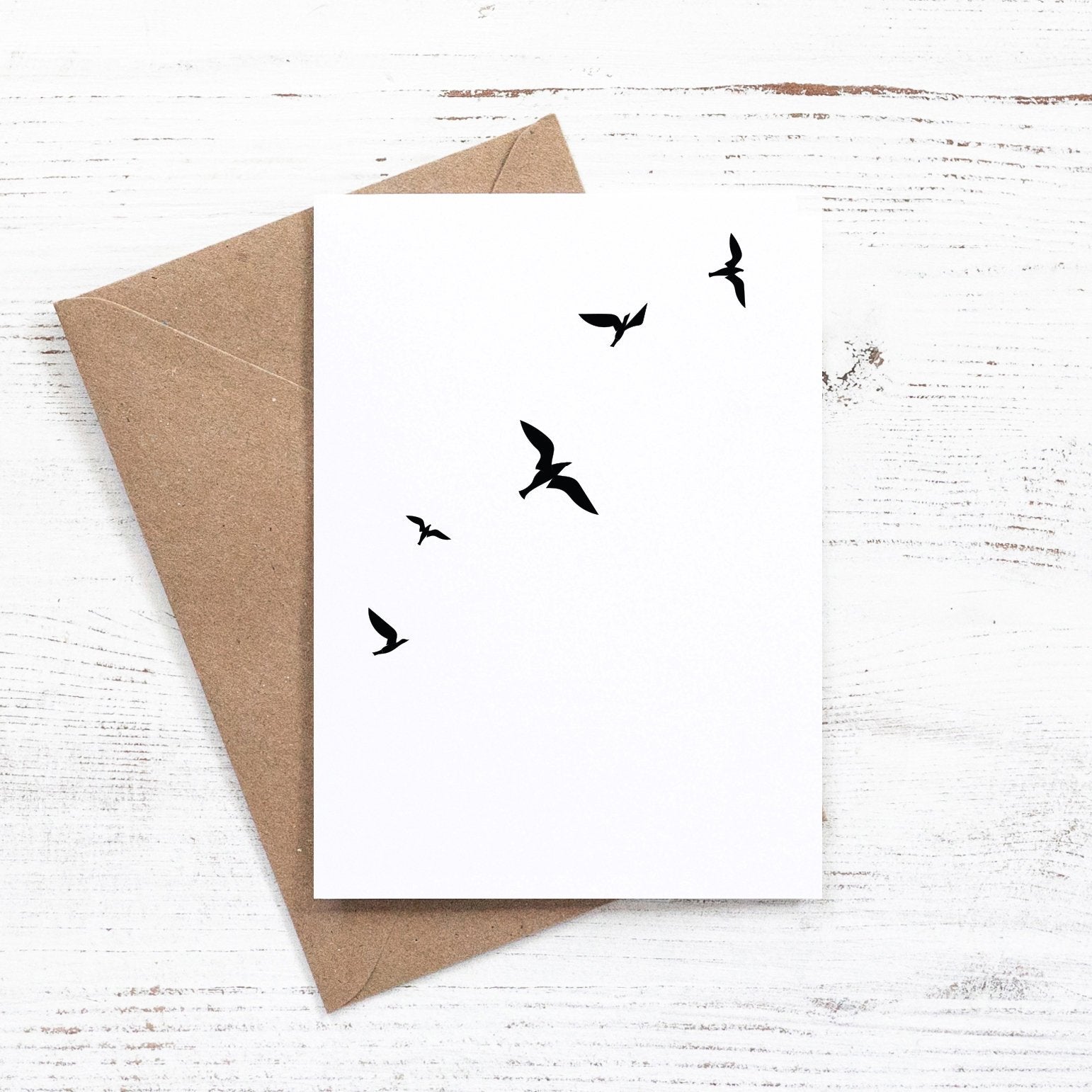 flying birds greeting card