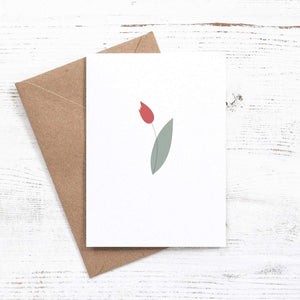 minimalist tulip flower card elemente design