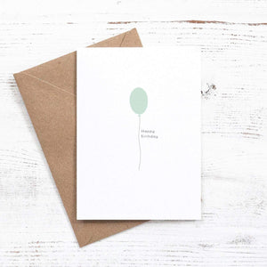 minimalist balloon birthday card elemente design