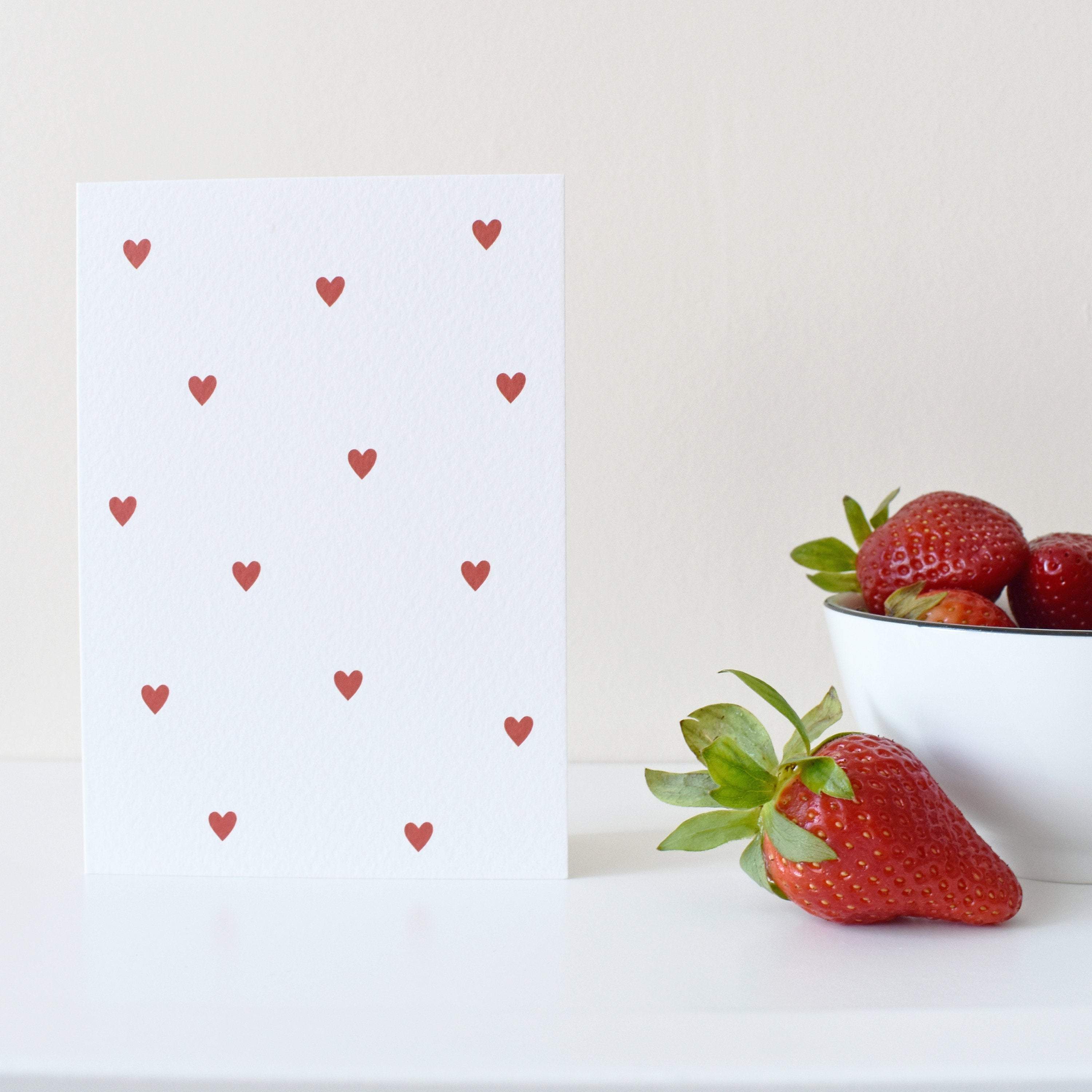 Heart pattern Valentines day card