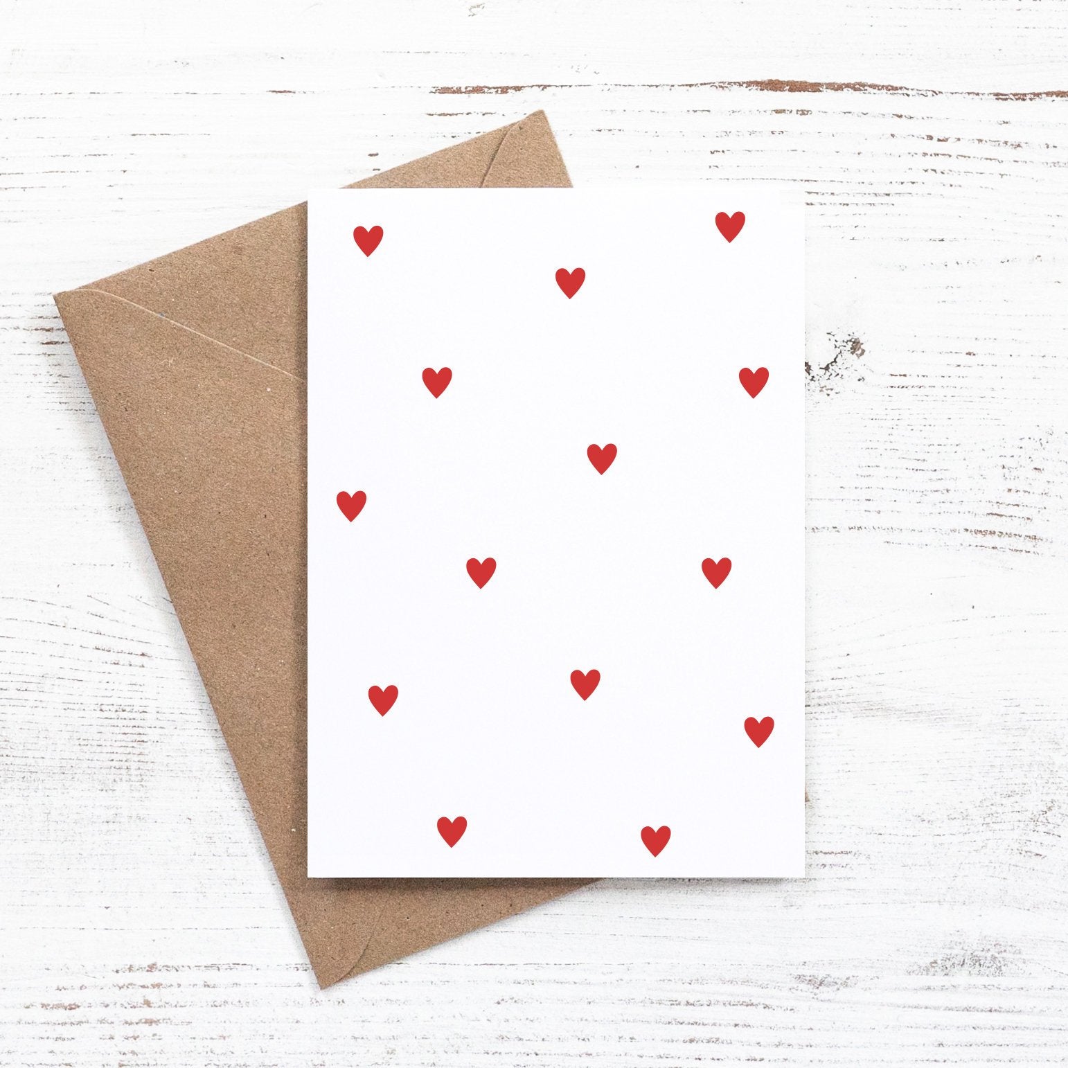 Heart pattern Valentines day greeting card