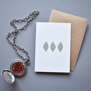 Leaves minimalist greeting card