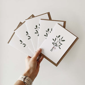 mistletoe christmas cards pack of 5 Elemente design