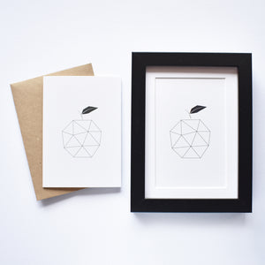 geometric apple modern greeting card home decor elemente design