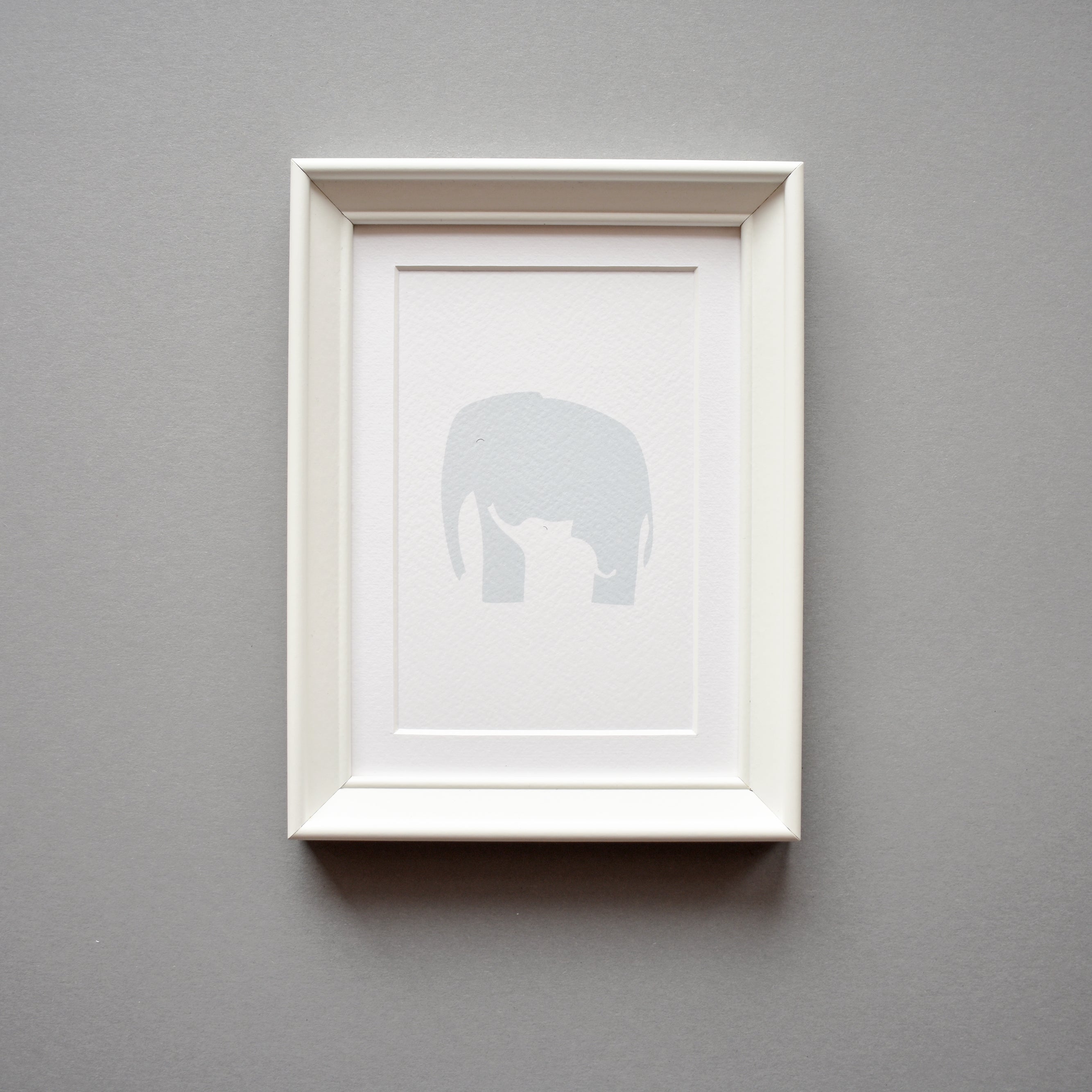 modern elephant framed greeting card