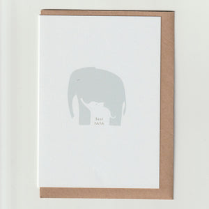 illustrated elephant father and child
