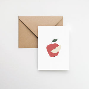 red apple birthday card elemente design
